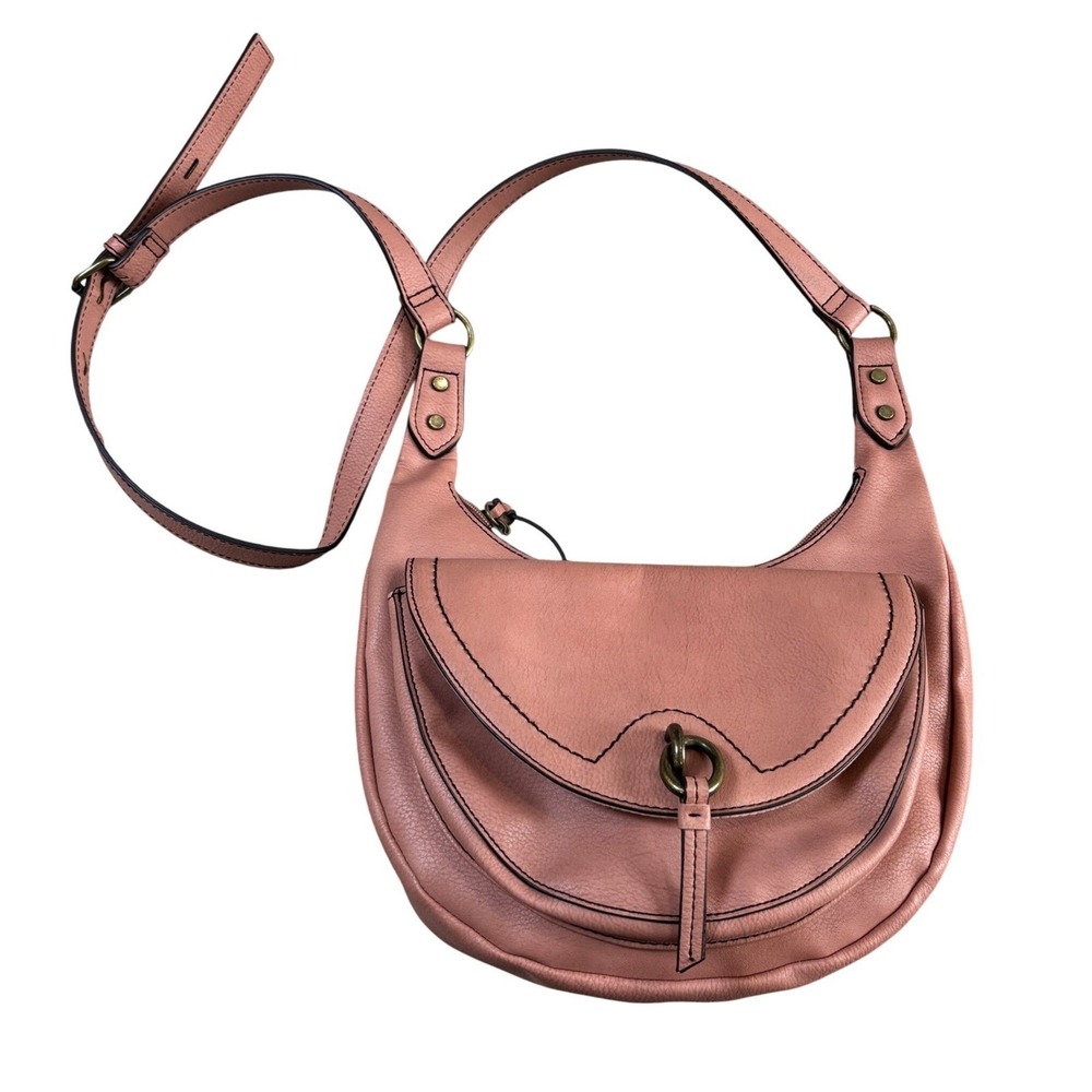 ANA by A New Approach Shoulder Bag Pink Faux‎ Leather Hobo Style